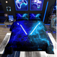 thumbnail image 1 of Erosebridal Ensemble de Couette Format Grand Gaming Lightsaber, Couette en Duvet Néon Éclair, Décor Moderne et Tendance, Réversible, 1 of 8