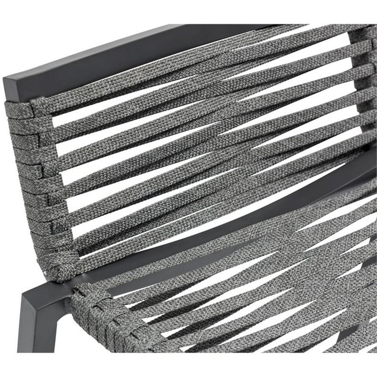 Meridian Furniture Nizuc Outdoor Patio Mesh Barstool - Black Meridian Furniture Nizuc Outdoor Patio Mesh Barstool - Black