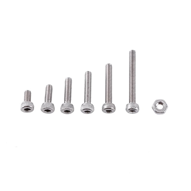 Tornillos de Cabeza Hexagonal Risegun para Tapa 250 Piezas Kit Surtido de Pernos Tuercas y Arandelas de acero inoxidable