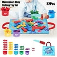 thumbnail image 1 of Hearth & Gear Toddler Multifaceted Thinking Learning Combo Toy Set Toddler Montessori Toy Baby Fishing Game Set For Number Counting Color Sorting Shape Learning Alphabet Board Games Games Kids 2-4, 1 of 7