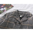 thumbnail image 4 of Baby Woolen Coat with Plaid Double Breasted Girl Outwears, 4 of 6