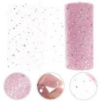 STRANDCHIC Pink Tulle Fabric Roll for DIY Wedding Party Decoration Crafting Ribbon with Mesh Gauze Material