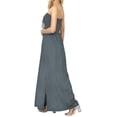 thumbnail image 2 of HAPPY BAY Women's Beach Summer Solid Smocked Maxi Evening Slit Dress Casual Tube Top Strapless Dresses for Women One Size Grey, Solid, 2 of 3
