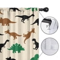 thumbnail image 4 of Blackout Kids Curtains,Beige Cartoon Dinosaurs Silhouettes Pattern Childrens Insulated Curtains Set Of 2,Bedroom Essentials,Toddler Room Decor 42"x84", 4 of 5