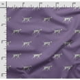 thumbnail image 2 of Soimoi Dog Printed, Poly Canvas Fabric, Decor Sewing Fabric by The Yard 56 Inch Wide,Decorative Fabric for Curtains Tote Bags, Purple, 2 of 5