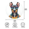 thumbnail image 4 of 15.4inch Round Placemats, DIY Printing Design, Suitable for Kitchen, Table Party Decoration Cool Mexican Doberman Dog, 4 of 7