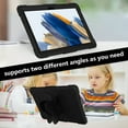 thumbnail image 4 of With Shoulder Strap Case for Samsung Galaxy Tab A8 10.5-inch SM-X200 X205 X207 (2022),Dteck Shockproof Rugged Rubber 3-Layers Protection Butterfly Case Kids Friendly Kickstand Cover,Black, 4 of 8