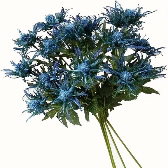 Realistic Artificial Thistle Flowers - 25cm Tall Decorative Faux Plants for Home, Weddings, Offices, and Parties