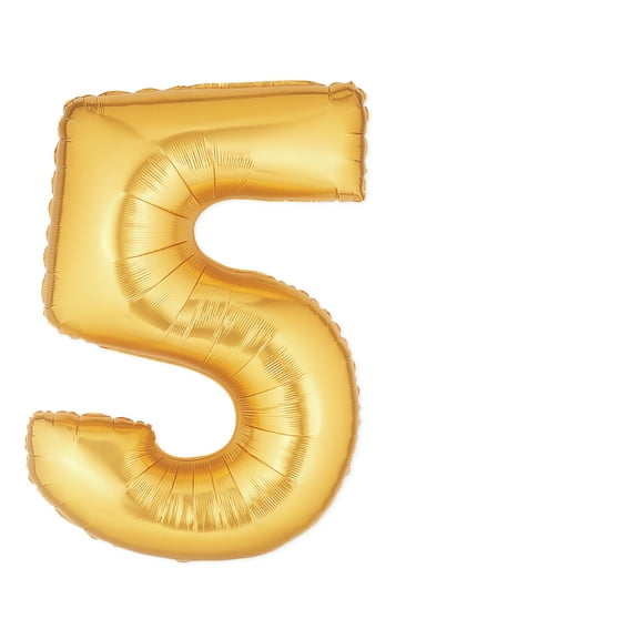 Megaloon Gold Number 5 Balloon 40"