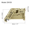 thumbnail image 2 of DIN Rail Mount Terminal Blocks End Stopper Screw Type Clamp Yellow EW/35 Pack of 20, 2 of 5