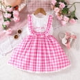 thumbnail image 2 of Little Girl Dresses Pink Dress Pink Plaid Birthday Party Dress Party Dresses Clothes Kids Sundress,Size 5 Years-6 Years, 2 of 8