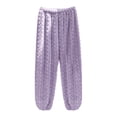 thumbnail image 2 of Women's SleepwearWomen Pj Bottoms Solid Color Sleepwear Fuzzy Fleece Pajama Pants Ladies Casual Trousers Plush Elastic Waist Pant, 2 of 5