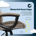 thumbnail image 4 of Serta Comfort Eco Office Ergonomic Computer Chair Lumber Support Light Brown, 4 of 7