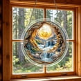 thumbnail image 4 of Acrylic Suncatcher Puzzle, Colorful Cave Waterfall Stained Glass Window Hanging Panel, 8 Inch Home Decor, Ideal Mother's Day & Birthday Gifts for Mom, Grandma, Women & Wife, 4 of 6