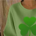 thumbnail image 5 of Fewfanhot Womens Tops St. Patricks Day Shamrock Sweatshirt Raglan Sleeve Clover Print Jumper Irish Crew Neck Pullover Tops, 5 of 5