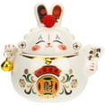 thumbnail image 3 of EeaseCA Tea Canister Sealed Tea Jar Adorable Rabbit Shape Multi-function Tea Canister, 3 of 7