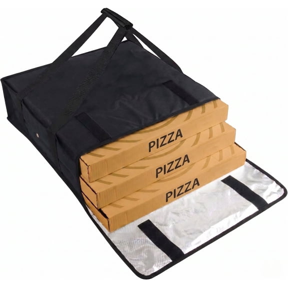 Trailmaker Pizza Delivery Bag - Insulated 20 x 20 x 6 in, Black
