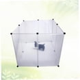 thumbnail image 3 of OULII 8Pieces Puppy Crate Plastic Cage for Dogs Cats Rabbits White, 3 of 8