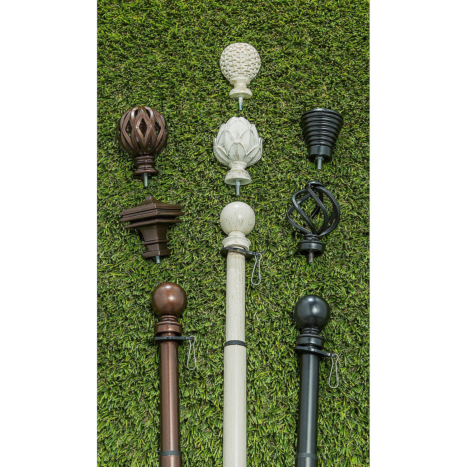 Metal Extendable House Flag Pole, Black