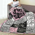 thumbnail image 2 of Christian Gift for Women, Inspirational Throw Blanket for Couch, Soft Lightweight Flannel Blanket, 60"x 80" Thoughts and Prayers Blankets for Bedroom Sofa Living Room Decoration, 2 of 15