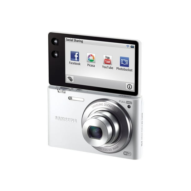 lavanda emocional antepasado Samsung MV900 16.3 Megapixel Compact Camera, White - Walmart.com