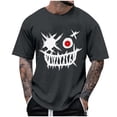thumbnail image 2 of Homenesgenics Mens Shirts Men Tops T Shirts for Man Summer Fashion Casual Men's Round Neck Printed T-Shirt Top Gray XL, 2 of 4
