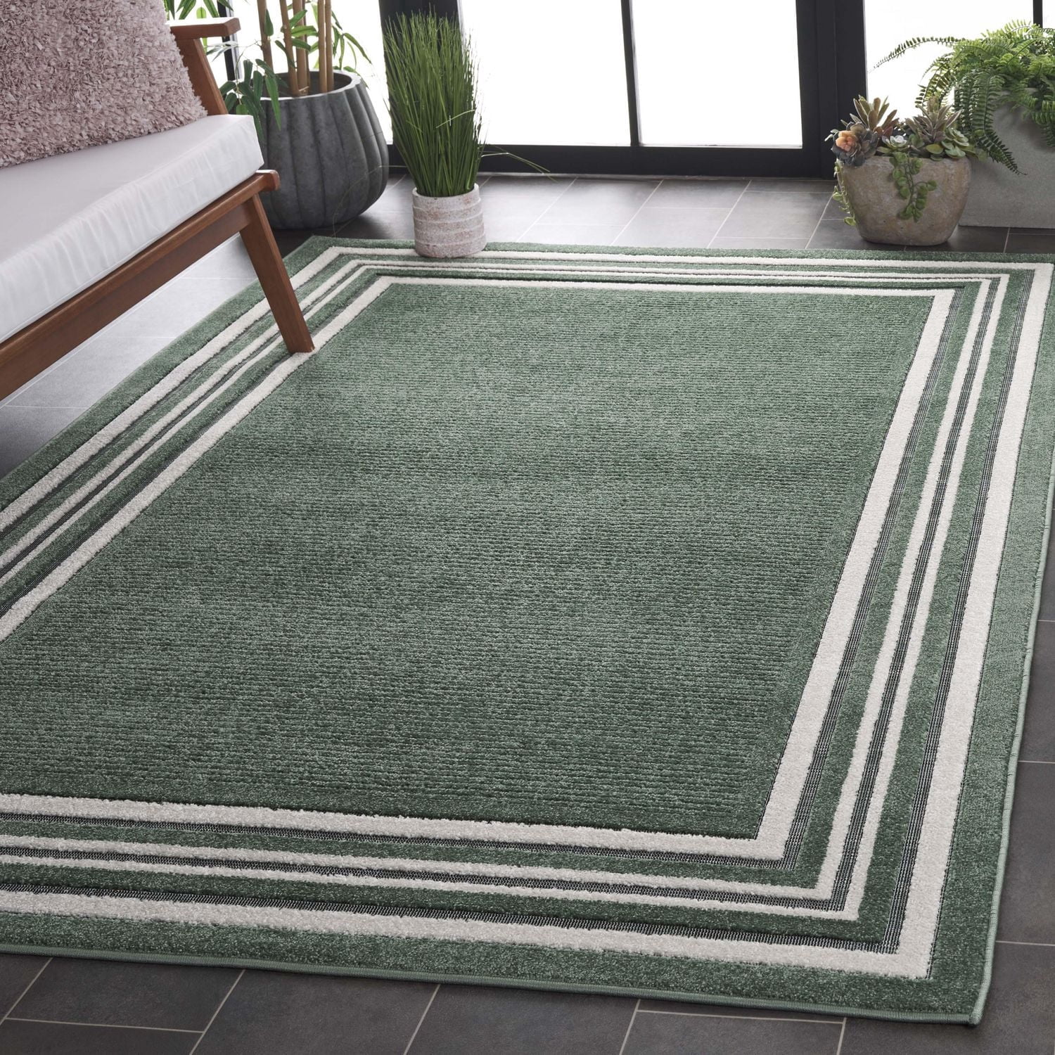 SAFAVIEH Cabana Rado  Bordered Indoor/Outdoor Area Rug
