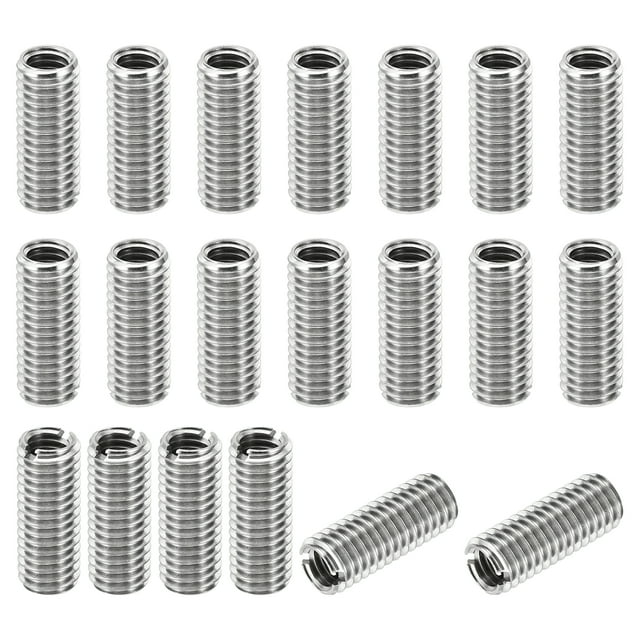 Unique Bargains Adaptateurs de Filetage Manchon Réducteur Écrou 20 Pcs M8x1.25 Mâle à M6x1 Femelle Réparation Insert Écrou 20mm