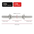 thumbnail image 6 of Sunny Health & Fitness Standard 14” Threaded Chrome Dumbbell Bar Set with Star-Lock Collars - SF-SB01-14, 6 of 6