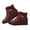 Red, variant on Fesfesfes Women Flates Winter Shoes Fleece In Winter Chunky Low Heel Ankle Boots Classic Cusp Toe Side Zipper Booties 7(39)
