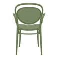 thumbnail image 5 of Luxury Commercial Living 33.5" Olive Green Stackable Outdoor Patio XL Arm Chair, 5 of 6