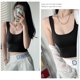 thumbnail image 3 of Camiseta sin mangas con lazo para mujer, cuello cuadrado, fitness, informal, básica, recortada Adepaton BST2000969-2, 3 of 5