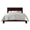 thumbnail image 3 of Castle Place Contemporary Corduroy Pleated Velvet Upholstered Queen Platform Bed, Red, 3 of 8