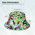thumbnail image 5 of Kdxio Reflective Bucket Hat - Colorful Tie Dye Stained Glass Print Bucket Hat for Men,Women, 5 of 9