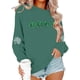 thumbnail image 5 of TaTaai Womens St Patricks Day Sweatshirt Long Sleeve Crewneck Casual Pullover Holiday Print Fleece Lined Top Gift, 5 of 6