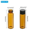 thumbnail image 2 of Uxcell 15mL Media Storage Bottle, 50 Pack Reagent Media Bottle Glass Bottles with Plastic Screw Cap for Lab, Amber, 2 of 5