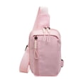 thumbnail image 2 of Bolso cruzado de nailon para mujer con correa ajustable, riñonera ligera para viajes al aire libre y uso diario, negro, azul, rosa, blanco, 2 of 6