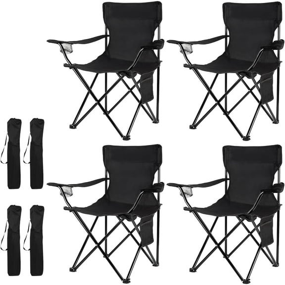 4PCS Folding Camping Chairs-Lightweight, Installation-Free, Portable Chair for Beach, Lawn, Outdoor Sports