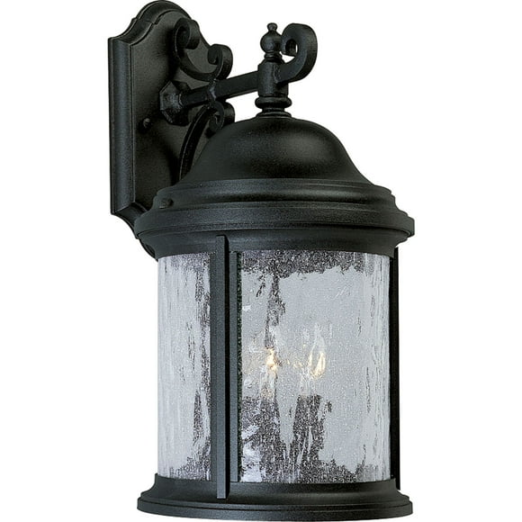 Progress Ashmore 3-Light Outdoor Wall Lantern in Textured Black, 17"H