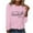 Pink#3, variant on Utoimkio Long Sleeve Shirts for Women Plus Size Casual Floral Print Crewneck Loose Fit Pullover Shirts Tops for Women