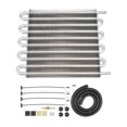 thumbnail image 5 of 10 Rows Aluminum Remote Transmission Oil Cooler Radiator Converter Kit Silver, 5 of 5