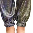 thumbnail image 6 of newwalpole Cargo Pants for Girls Hip Hop Glitter Pants Dancing Shiny Pants Streetwear Black for Size 3-4 Years, 6 of 7