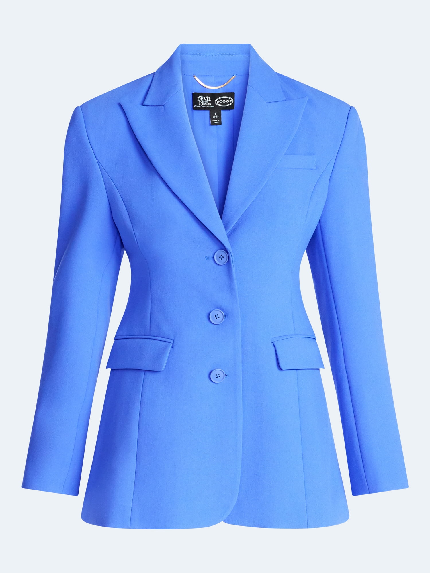 Devil Wears Prada Scoop Collection Women's and Women’s Plus Single Breasted Blazer, Sizes XS-4X