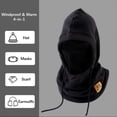thumbnail image 2 of MesaSe Winter Warm Unisex Hat and Gloves Set - Soft Polyester Drawstring Ear Warmer Face Mask  Cold Proof Fitted Knit Fabric  Machine Washable  Essential for Cycling  Outdoor  Fishing  Tr, 2 of 5