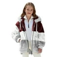 thumbnail image 3 of Posijego Big Boys Girls Fleece Coat Zip up Long Sleeve Hooded Warm Fuzzy Outerwear Jackets with Pockets, 3 of 6
