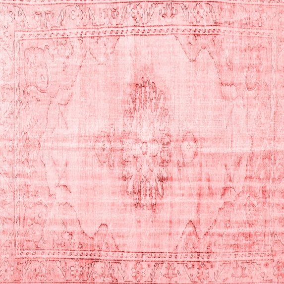 Ahgly Company Indoor Square Persian Red Traditional Area Rugs, 4' Square