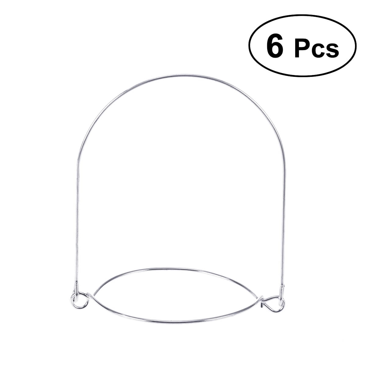 6 Pcs Mason Jar Handles Stainless Steel Wire Hanger Mason Jar Hangers and Hooks for Regular Mouth Mason Jar Ball Pint Jar Canning Jars