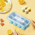 thumbnail image 4 of hulanddfd Ice Tray for Freezer, Plastic Ice Block for Reusable Ice Cubes Bin with Lid, 5.59"2.83"1.37" Tray with 8 Grids, for Ice Making Household Blue, 4 of 6