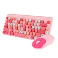 thumbnail image 2 of Teclado Y Mouse Inalámbrico Techzone  Retro Teclas Removibles Rosa Color Del Mouse Rosa Claro, 2 of 8