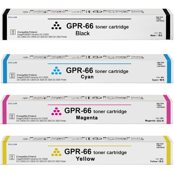 GPR-66 GPR66 High Yield Toner Cartridge Replacement for Canon GPR-66 GPR66 Toner Compatible with Canon imageRUNNER Advance DX C3926i DX C3930i DX C3935i DX 3926 DX 3935 DX 3930 Printer